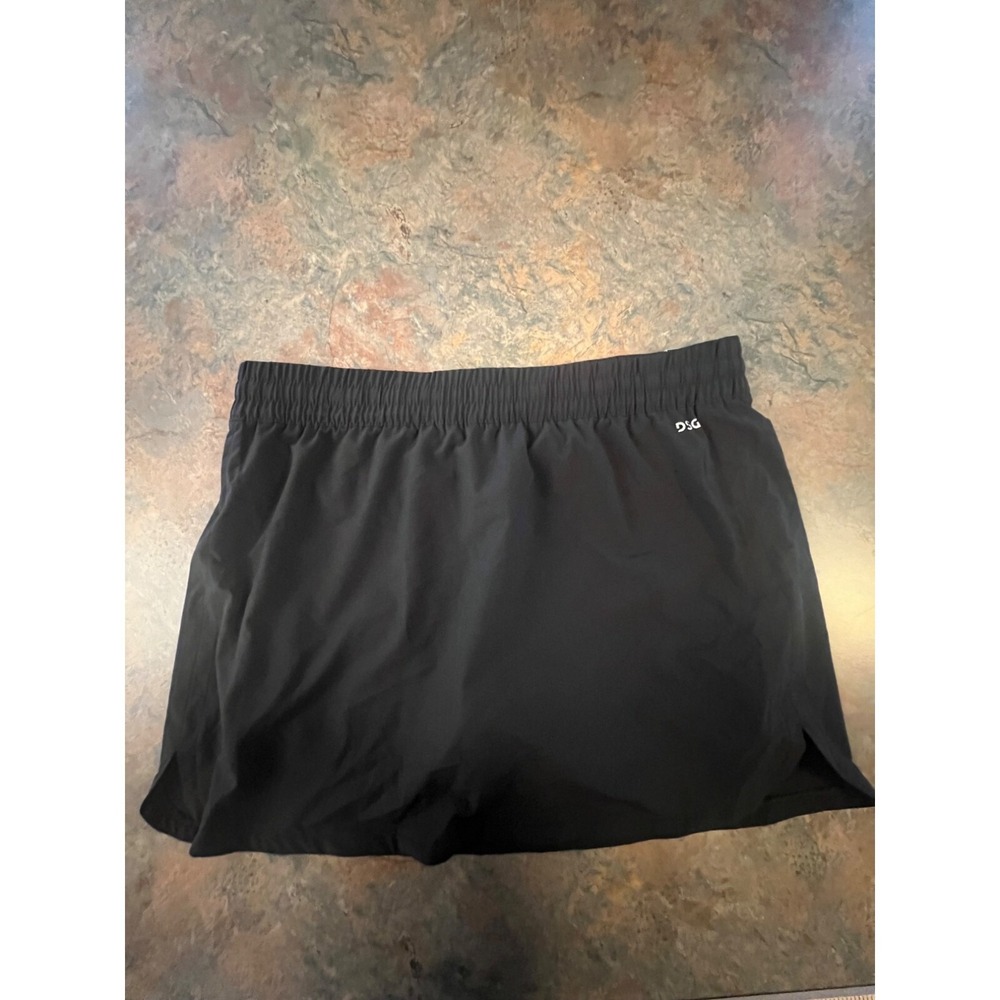DSG Womens Mid-Rise Stride Skort Pure Black L